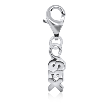 Sex Word Shaped Silver Charms CH-51